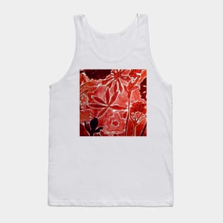 Red Flower Print 1 Tank Top